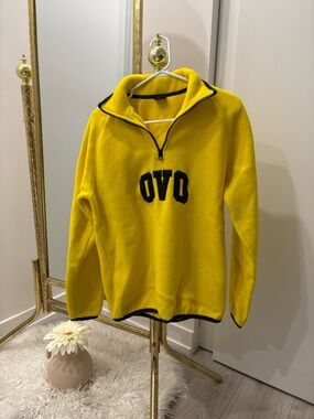 OVO Men's Yellow Half-Zip Fleece Pullover